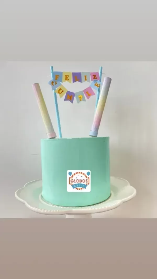 Producto - Set Mini Banderines con Bengala Multicolor