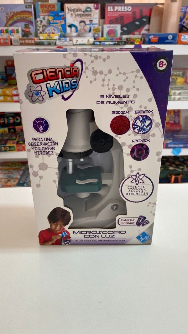 Producto - Microscopio con luz- Un mundo de descubrimientos- Incluye pilas (AA) - Wi