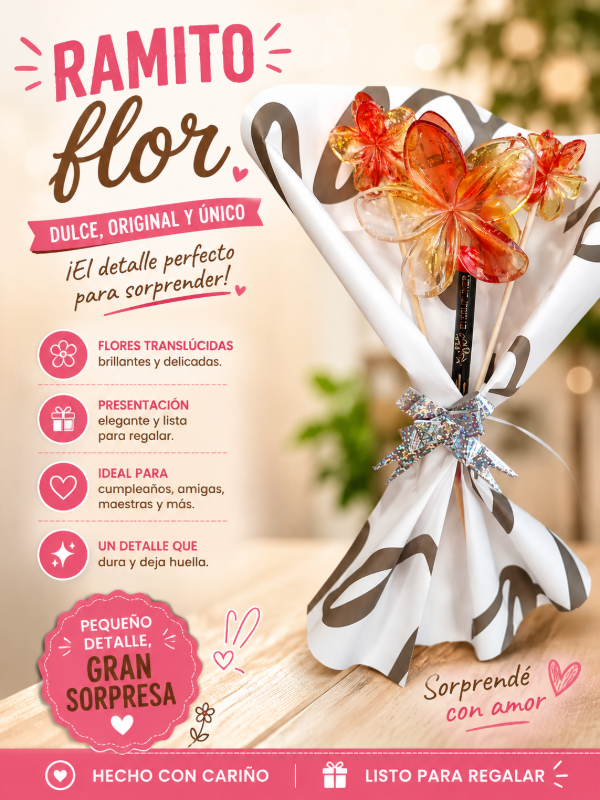 Producto - Tres broche flor + delineador - 1