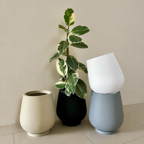 Producto - Maceta Gota S 30cm - Rotomoldeo Lisa mate - con plato