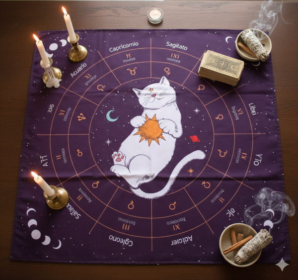 Producto - Paño tarot #33 Gato sol