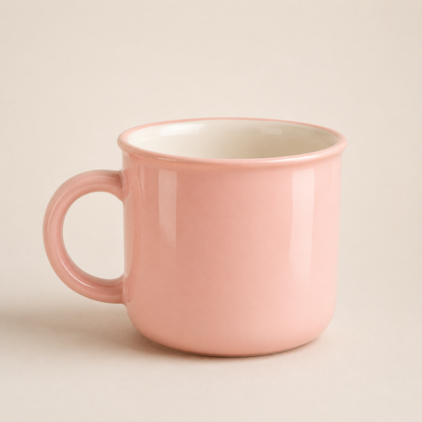 Producto - Taza grande de Cerámica Rosa 450 ml - 1