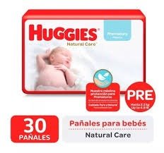 Producto - HUGGIES NATURAL CARE TALLE PREMATURO X 30