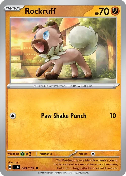 Producto - Rockruff - 089/162 - Temporal Forces