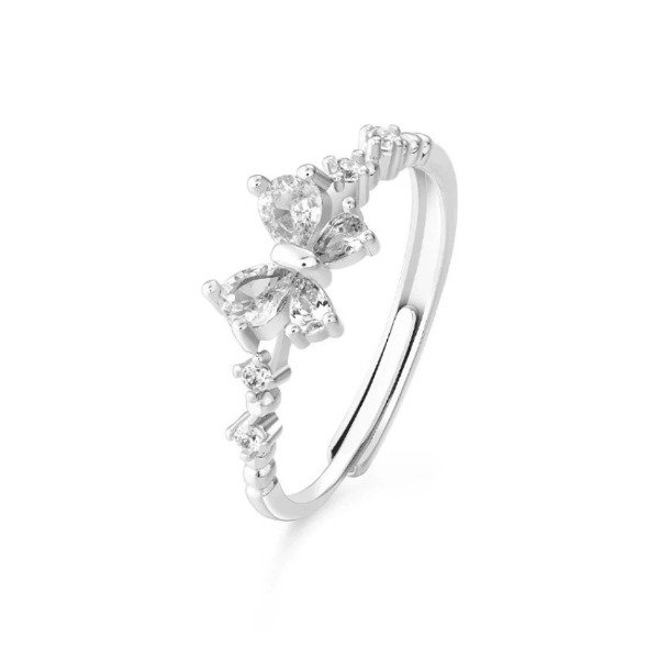 Producto - Anillo mariposa plata rodinada J2124