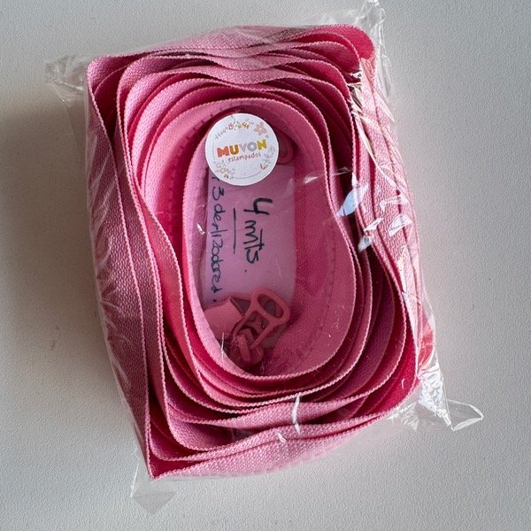 Producto - Pack Cierre diente de perro rosa 4mts + 3 delizadores