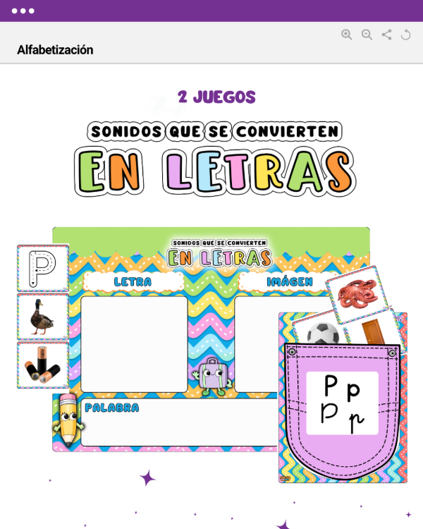 Producto - 2 JUEGOS: SONIDOS QUE SE CONVIERTEN EN LETRAS