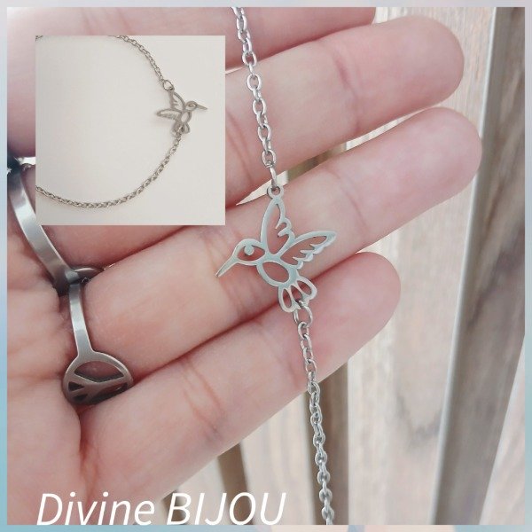 Producto - Pulsera colibrí  de acero quirúrgico