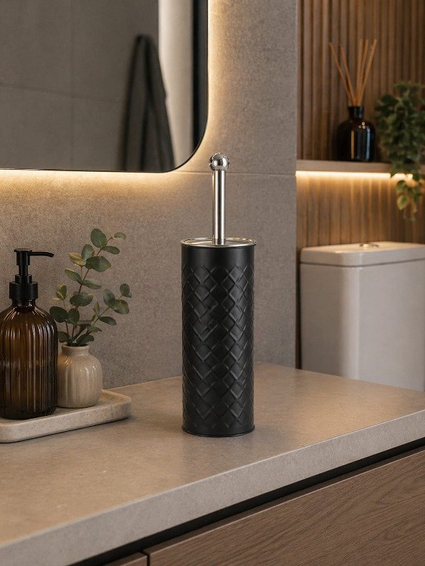 Producto - CEPILLO BAÑO NEGRO ROMBOS