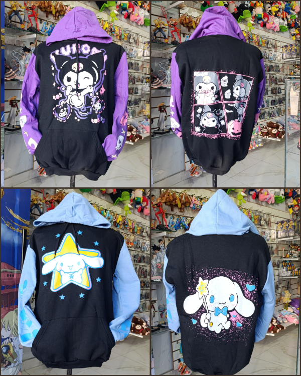 Producto - Buzos Oversize (L)Kuromi y Cinnamonroll - Sanrio (Ingrese para elegir modelo)