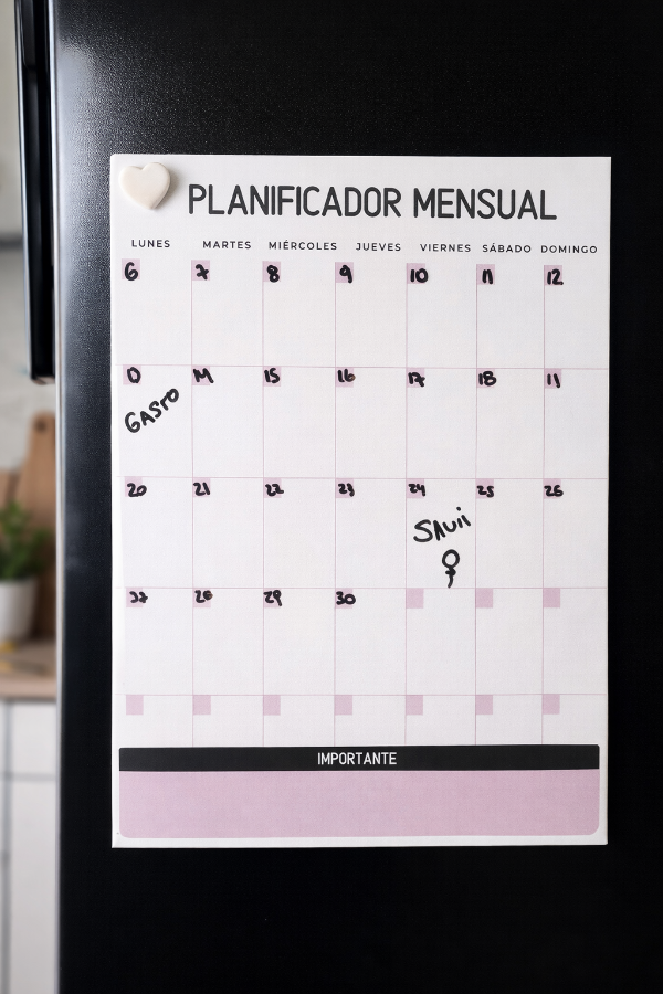 Producto - Pizarra imantada mensual XL
