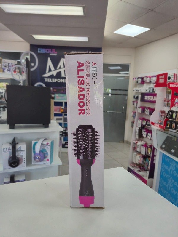Producto - Cepillo Secador Alisador de Pelo Electrico Aitech AIHG250713N