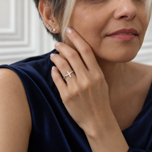 Producto - Anillo Cruz Plata - 2