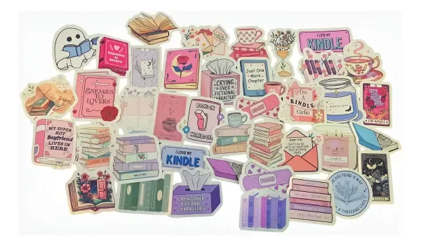 Producto - Stickers Holograficos x20 Libros Mod 1
