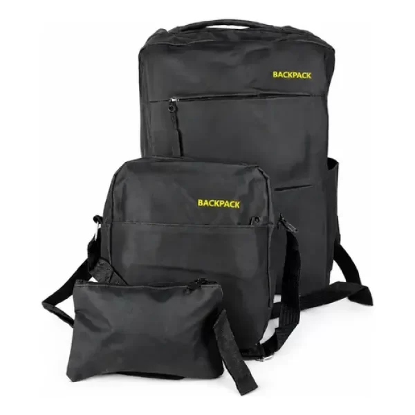 Producto - Mochila 3 en 1 urbana porta notebook Negra/Gris