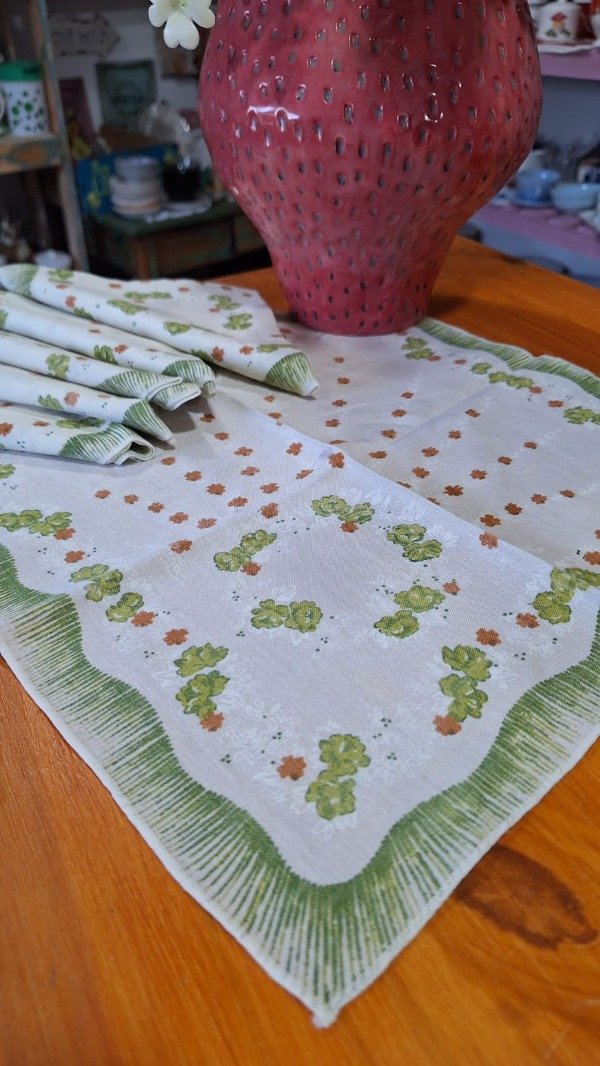 Producto - Juego de servilletas de hojas verdes y marrones - 0