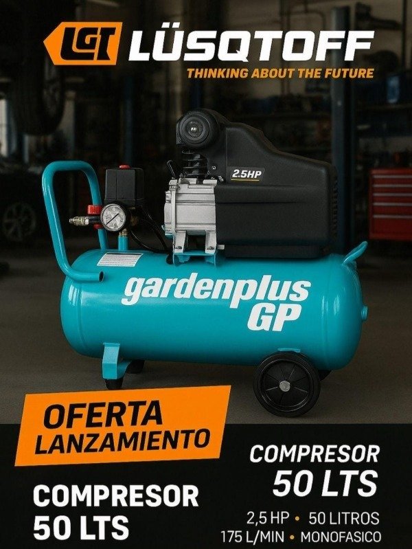 Producto - COMPRESOR GARDENPLUS 50LTS GP-2550B