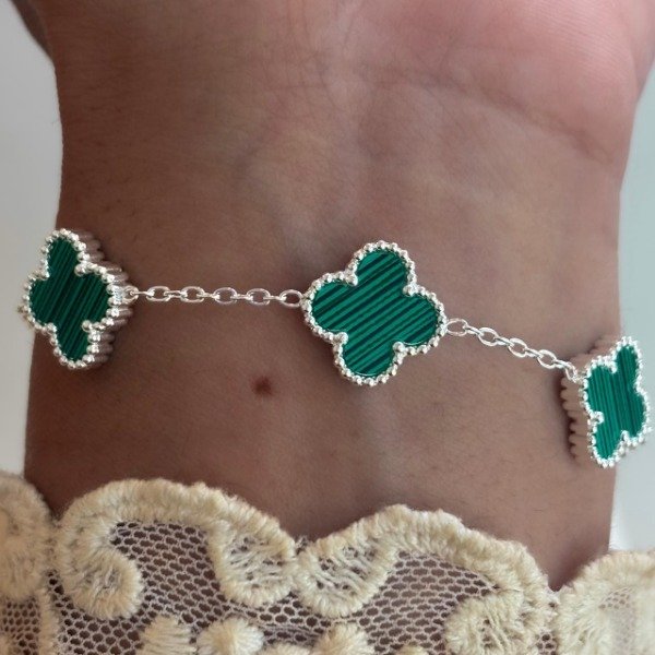 Producto - Pulsera estilo Van cleef verde (cod. 918)