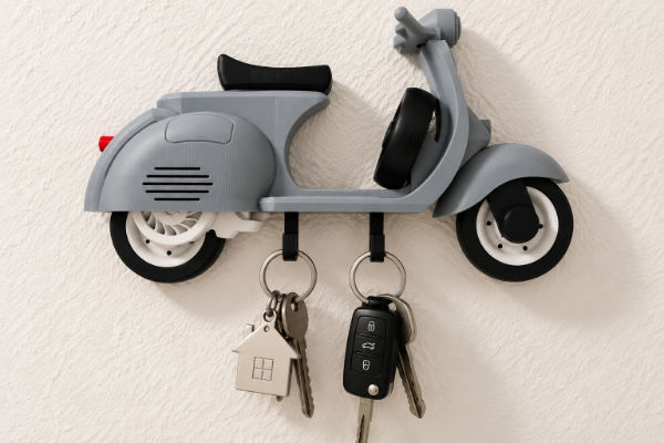 Producto - Porta Llaves Vespa Moto Scooter Perchero De Pared - 6