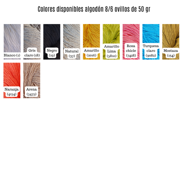 Producto - Hilo de algodón 8/6 ovillos lisos de 50 gr - 3