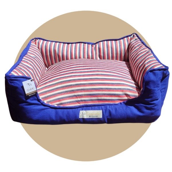 Producto - Moises Rectangular Desmontable escoces Rojo y Azul  Medium