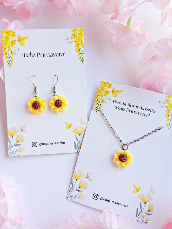 Producto - Collar/Aros Girasol - 0