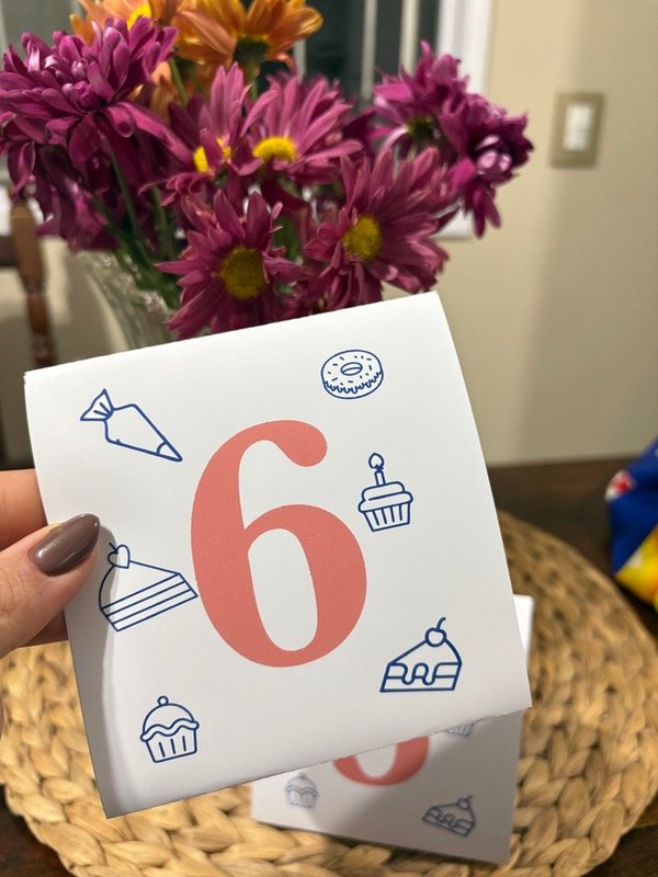 Producto - Numero de mesa x 2Unid