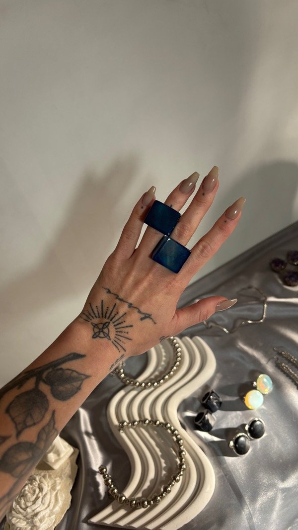 Producto - ANILLO ÁGATA AZUL - 25000