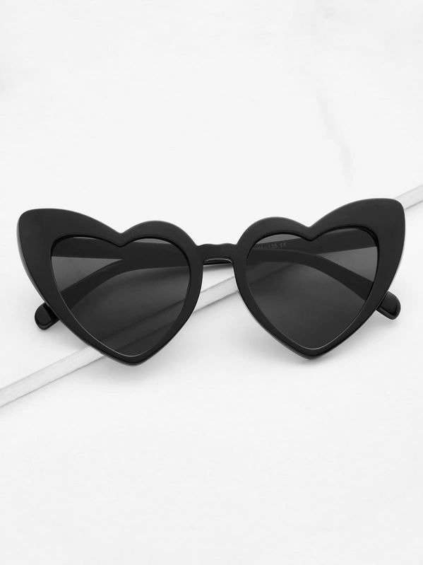 Producto - Lentes de Sol Corazón Negro para Adultos