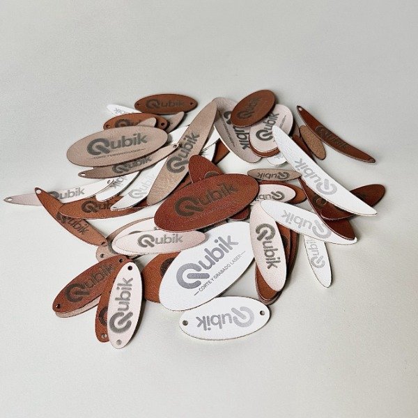Producto - ETIQUETAS OVALADAS CUERO PU - PACK - 2