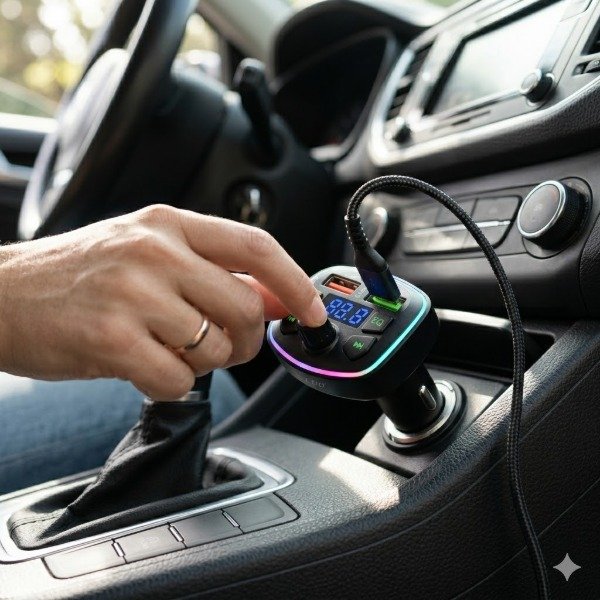 Producto - AP1081 CARGADOR RAPIDO 3.1A TRANSMISOR FM BLUETOOTH Y RECEPTOR LUO