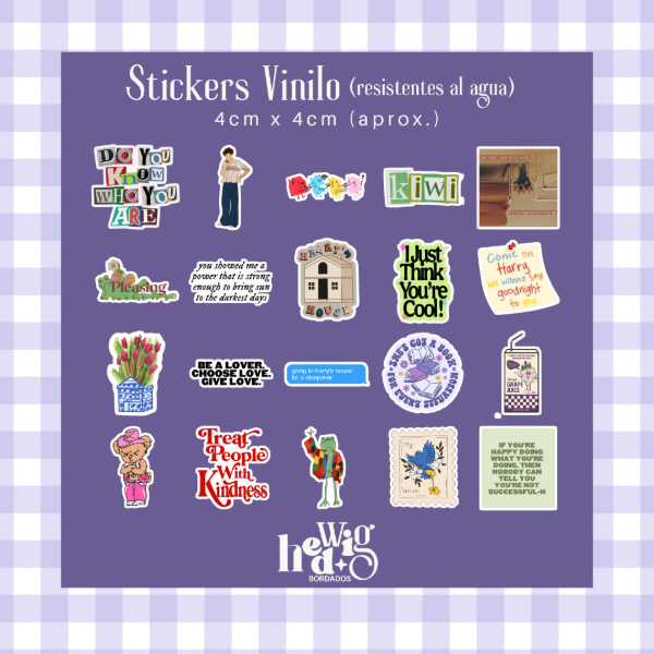 Producto - Pack 20 Stickers Vinilo HARRY STYLES #2