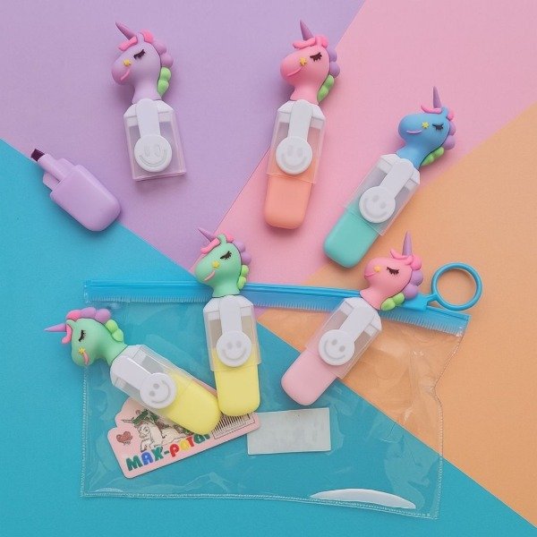 Producto - Resaltador pastel x 6 Unicornio - 1