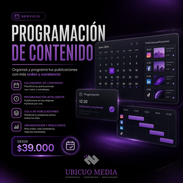 Producto - Programación de Contenido