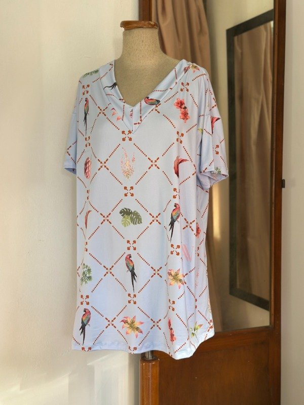 Producto - Remeron  selva libre celeste pastel cuadros