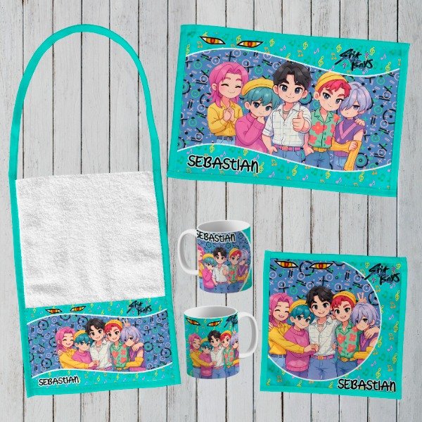 Producto - Diseño Digital / Plantilla Para Set De Jardin De K-Pop Saja Boys M2