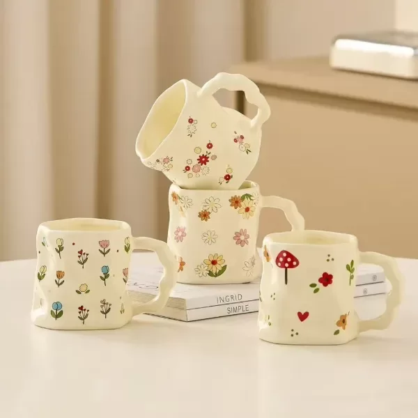 Producto - TAZA CERAMICA FLORCITAS