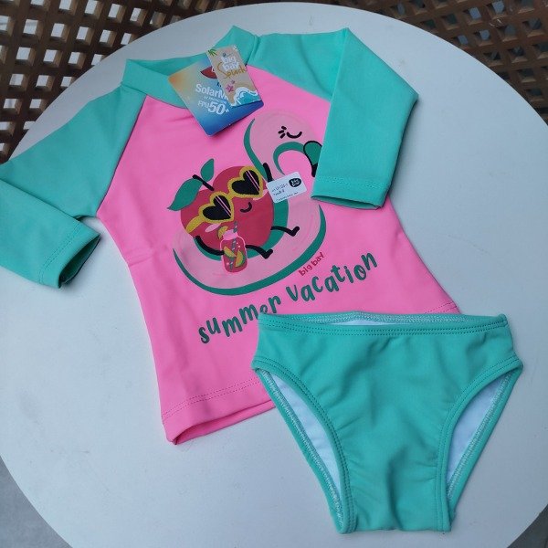 Producto - Conjunto uv nena Rosa y verde- 6-9 meses