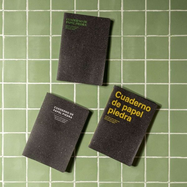 Producto - Cuaderno cosido Papel Piedra Verde - 2