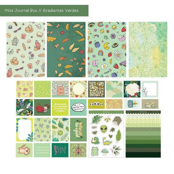 Producto - PREVENTA Miss Journal Box MIX especial - Gradientes Verdes