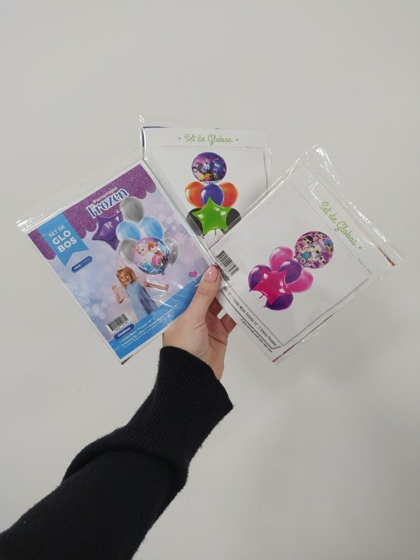 Producto - Globos personajes 7 piezas varios diseños deslizar - 0