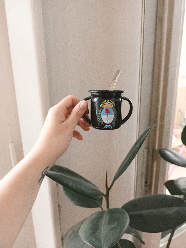 Producto - Matecito enlozado Escudo doble asa