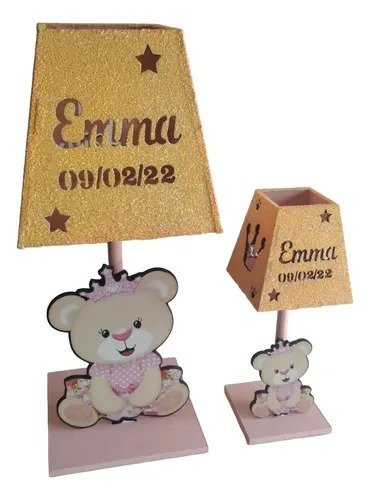Producto - Souvenirs Decorado Ositos Mdf 20u+2 Centrales+luz Led - 4