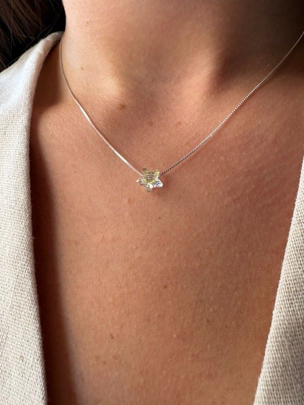 Producto - Collar estrella tornasol - Plata 925