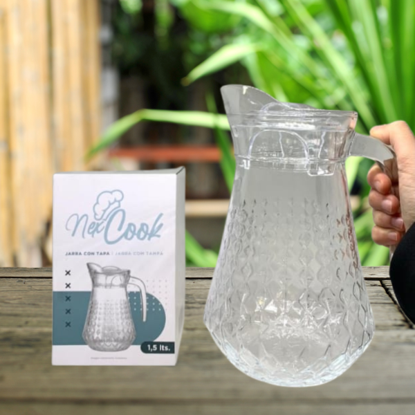Producto - Jarra de vidrio 1,5lt con tapa