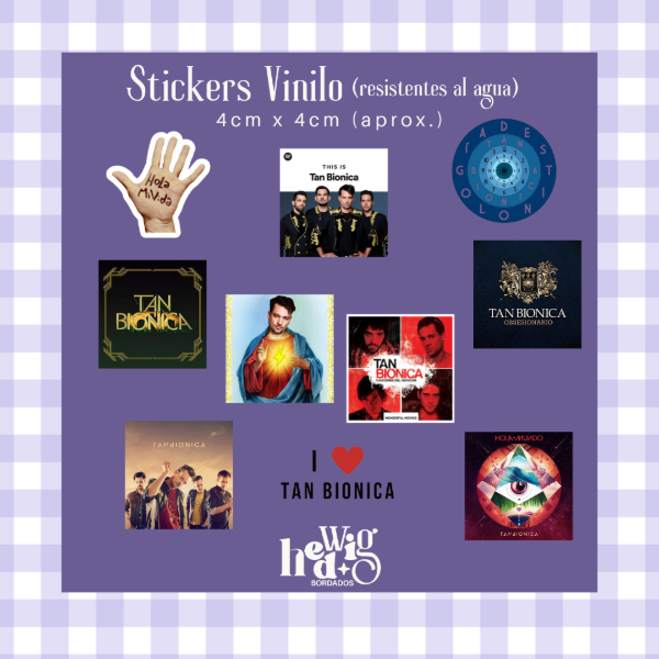 Producto - Pack 10 Stickers Vinilo TAN BIONICA