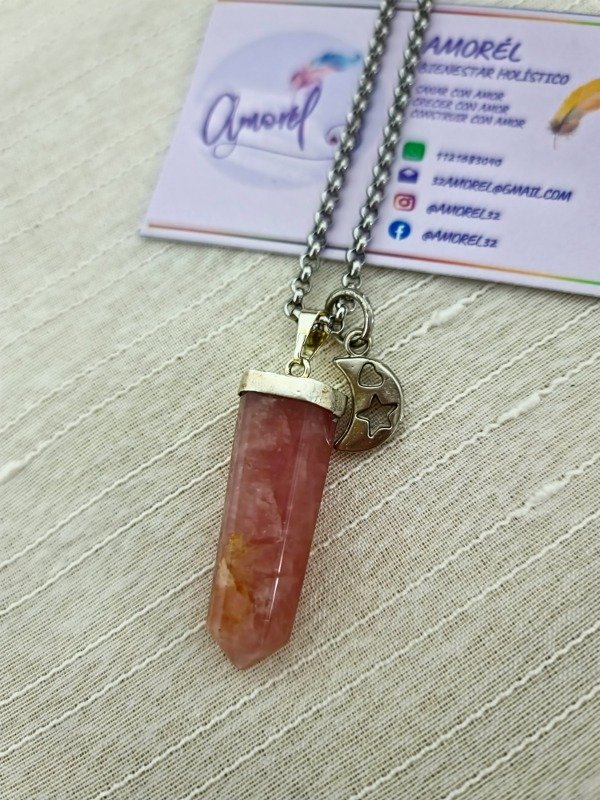 Producto - Collar Péndulo Cuarzo Rojo