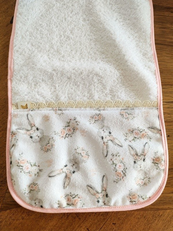 Producto - Babita con puntilla Conejitas flores rosa
