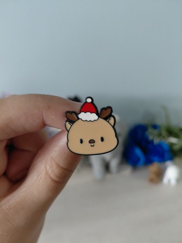 Producto - Pin metalizado - Reno navideño #1746