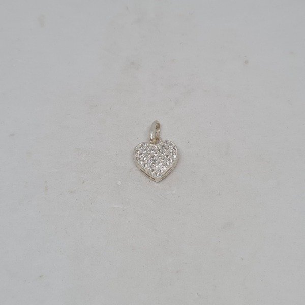 Producto - Dije corazón cubic blanco